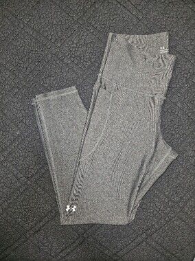 Under Armour Gray Heather HeatGear Compression Leggings High Rise Size M